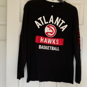 Fanatics Atlanta Hawks Black and Red Long Sleeve Tee
